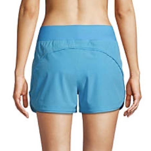 WOMEN'S 3" Quick Dry Elastic Waist Board Shorts Swim with Panty sz 2 blue - Picture 3 of 6